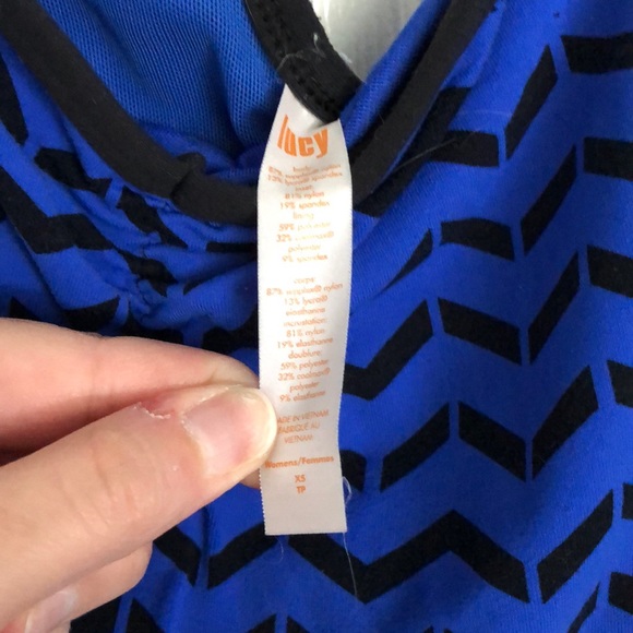 Lucy Black and Blue Strappy Tank - Picture 4 of 4